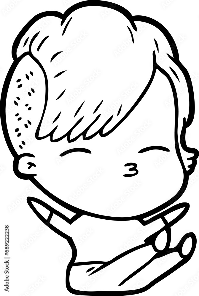 cartoon squinting girl cartoon squinting girl