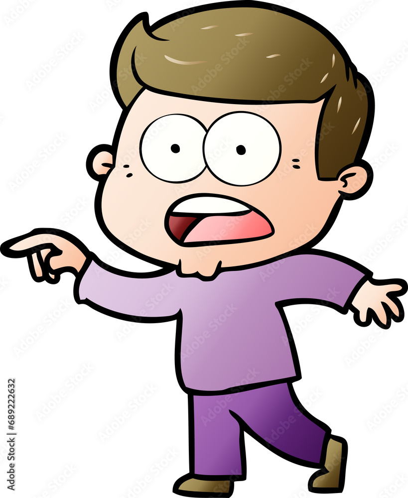 cartoon shocked man cartoon shocked man