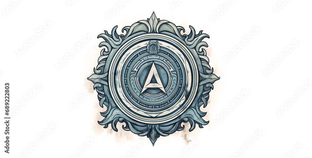 Greek Amulet Logo White on white Background