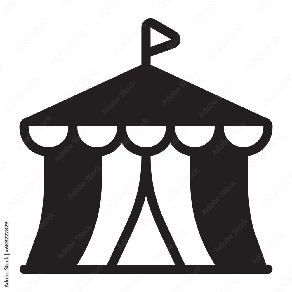 circus tent glyph icon circus tent glyph icon