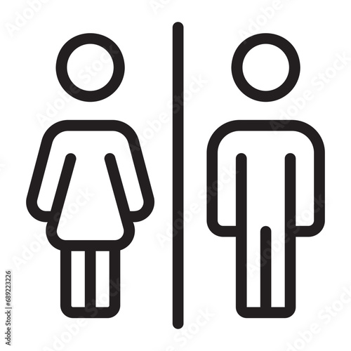 restroom line icon