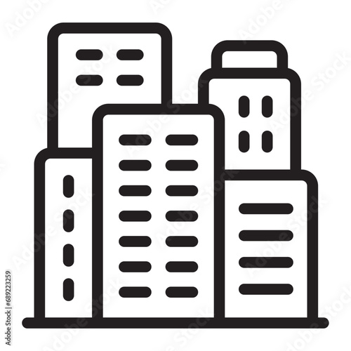 skyscraper line icon