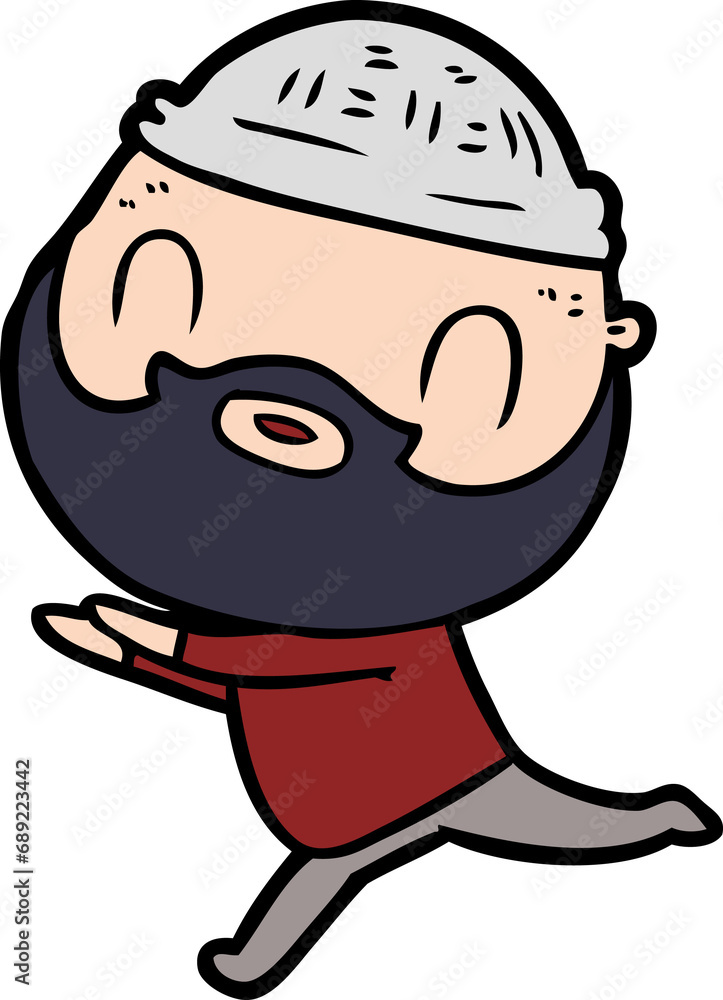 cartoon bearded man