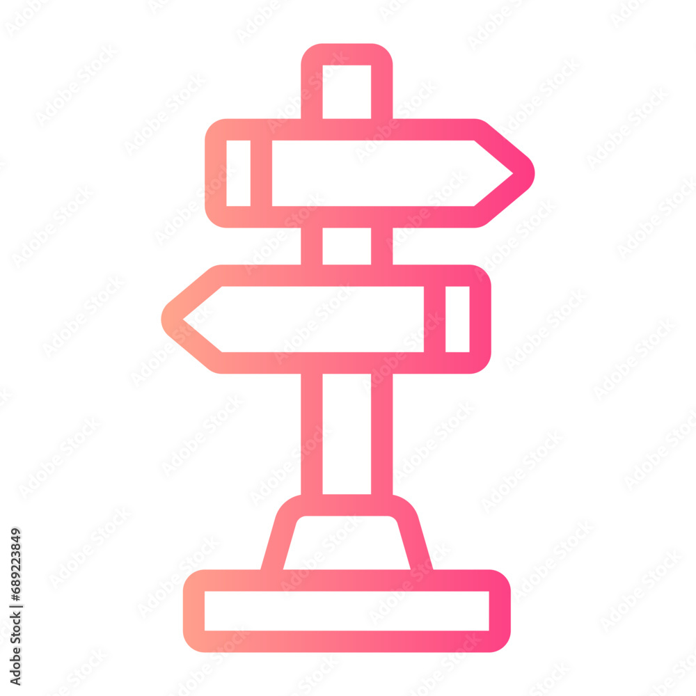Sign Post gradient icon Sign Post gradient icon