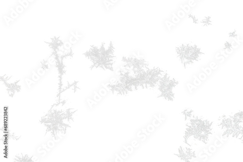 Quadro em tela snow frost on the window glass, natural patterns, isolated from the background
