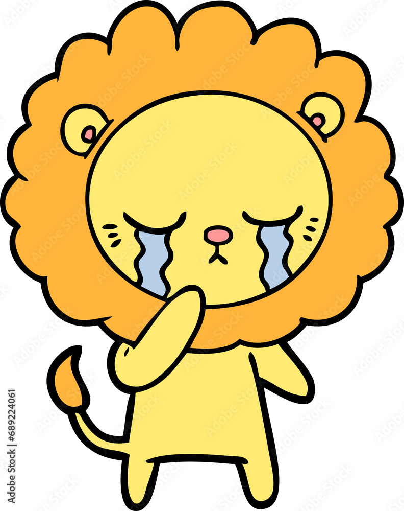 crying cartoon lion crying cartoon lion