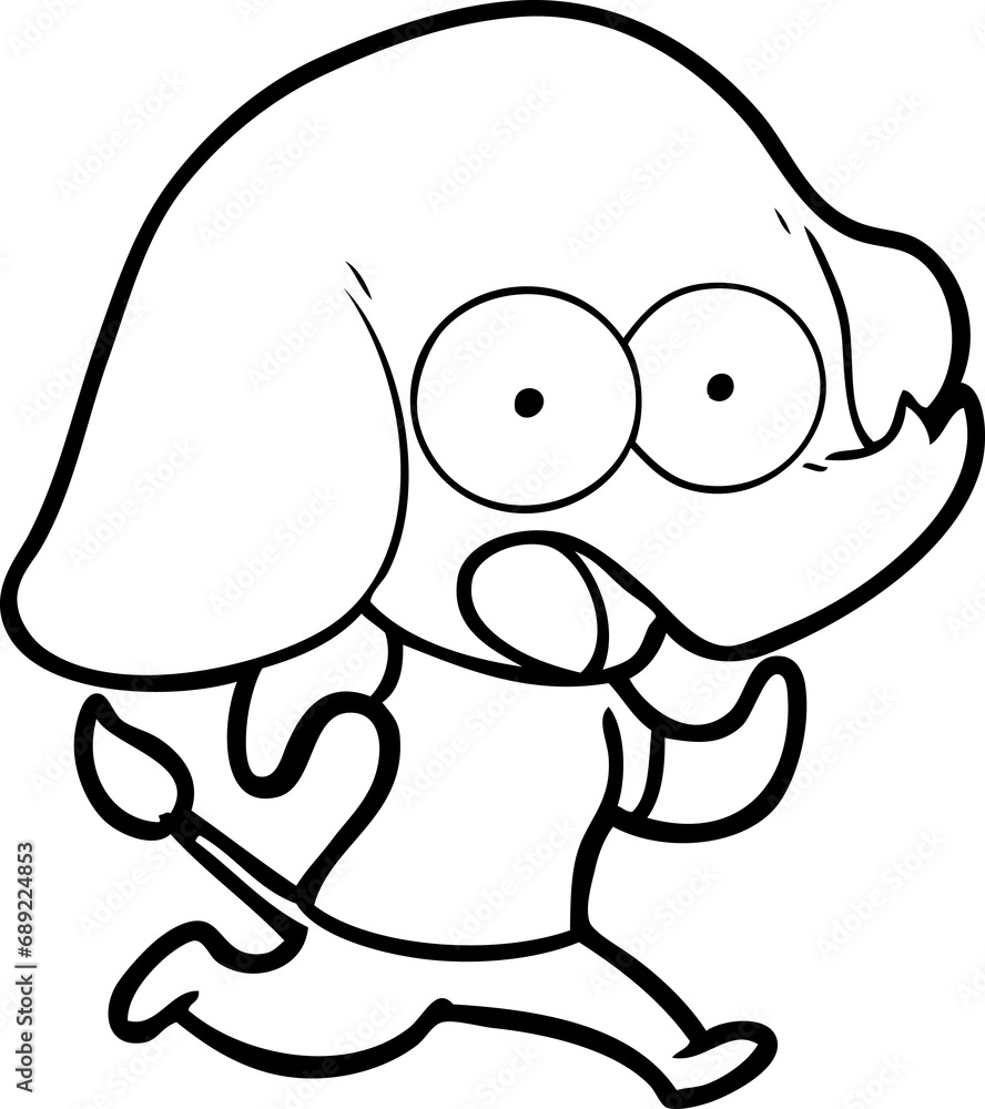 Obraz premium cute cartoon elephant