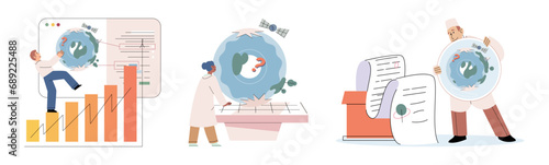 Laboratory research. Vector illustration. The laboratory research metaphor provides powerful tool for understanding complex scientific concepts Information sharing and collaboration in lab accelerate