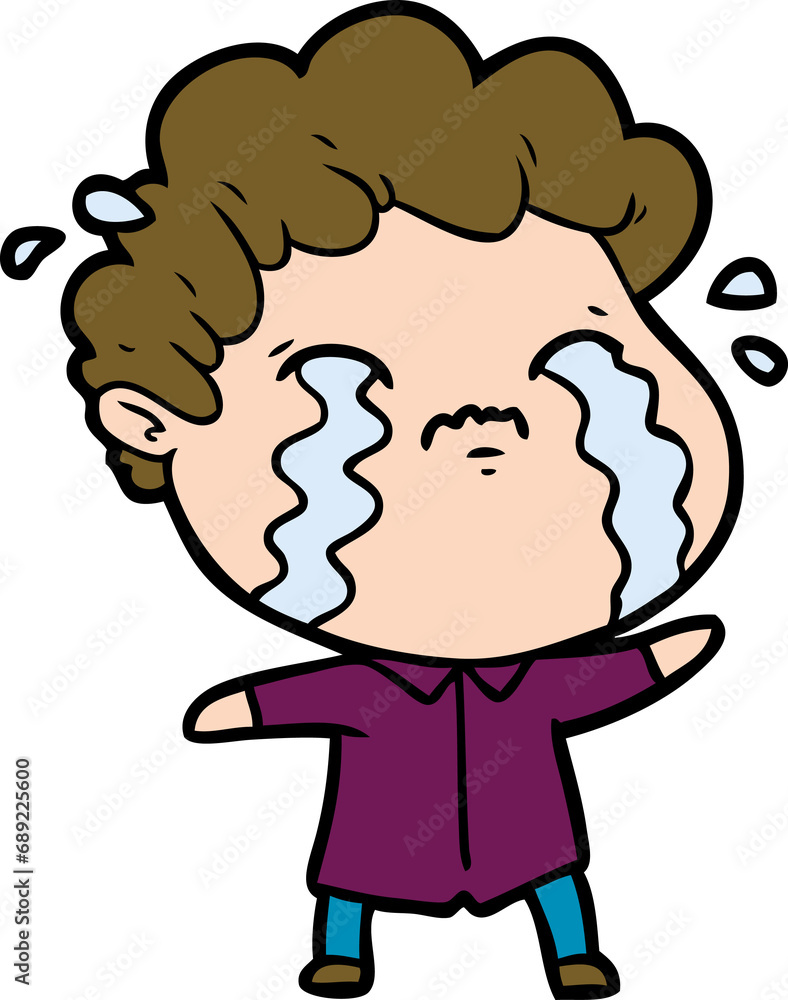 cartoon man crying cartoon man crying