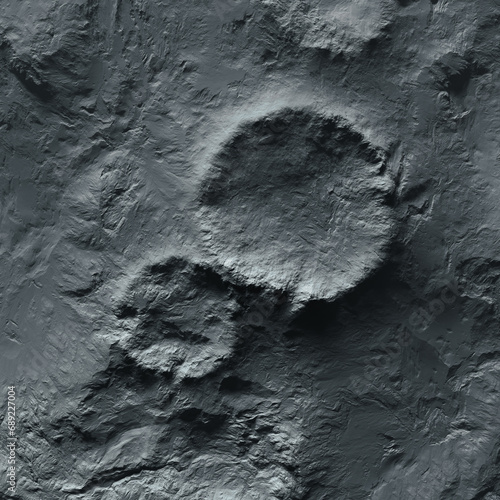 Obraz na płótnie Detailed High-Resolution Image of the Moon's Cratered Landscape w salonie