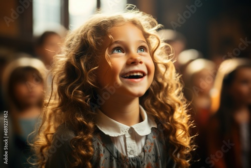 Learning Euphoria Realism Capturing the Joy of Schoolgirl at the Blackboard Generative AI