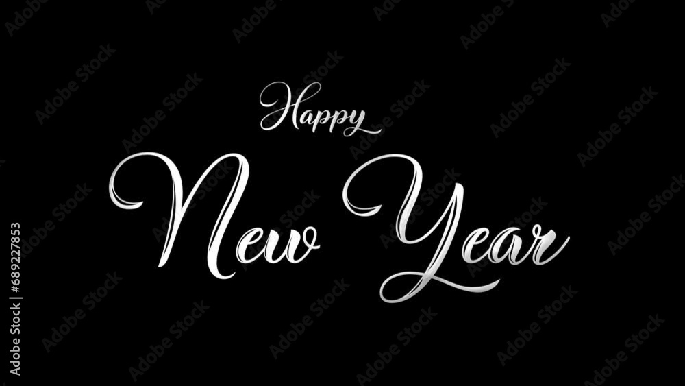 Happy New Year bounce and ink animation Happy New Year bounce and ink animation