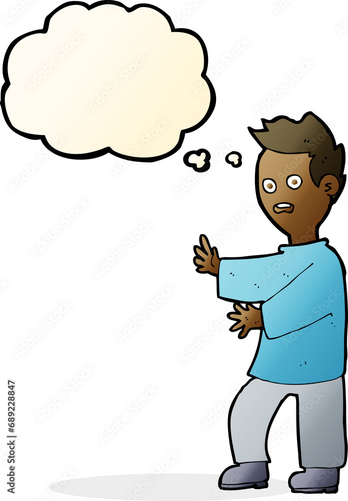 cartoon shocked man with thought bubble cartoon shocked man with thought bubble