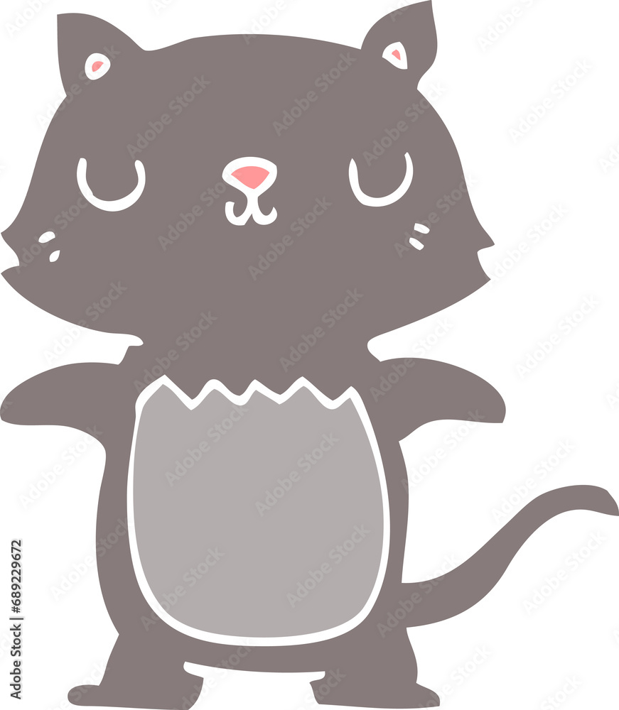 flat color style cartoon cat flat color style cartoon cat