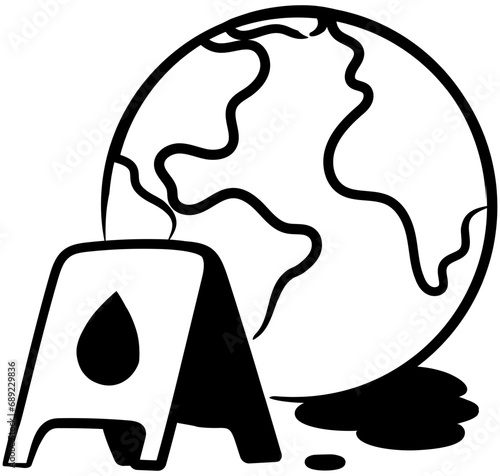 Oil slippery earth