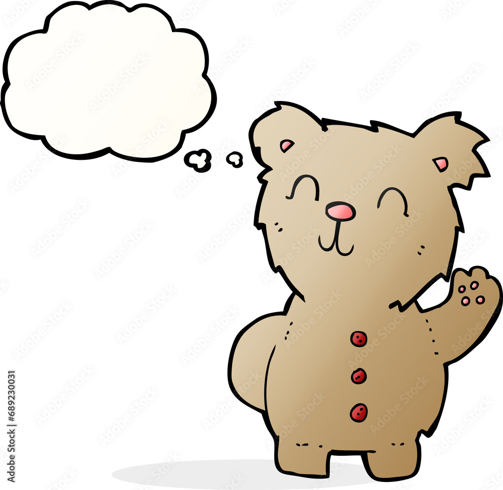 cartoon teddy bear with thought bubble cartoon teddy bear with thought bubble