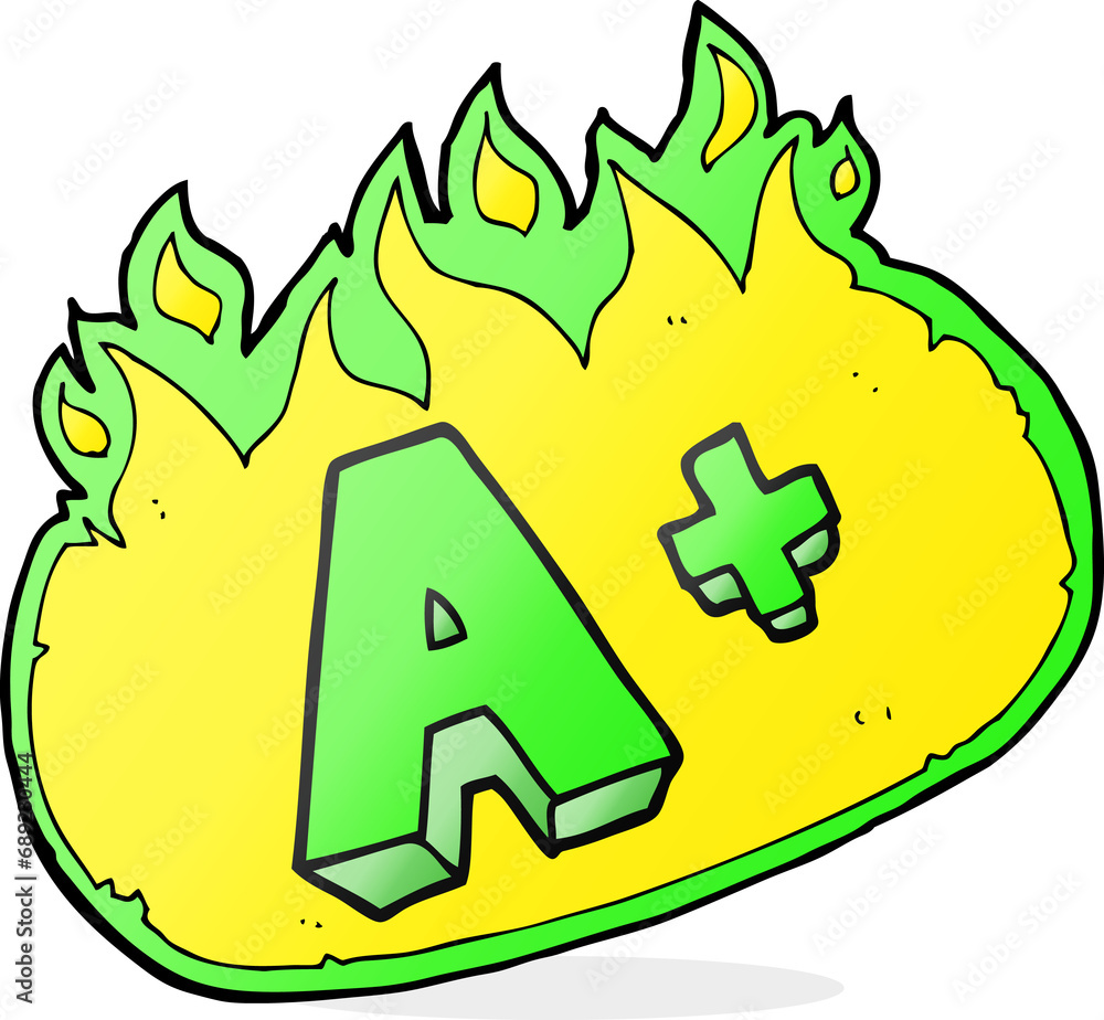 freehand drawn cartoon A grade symbol freehand drawn cartoon A grade symbol