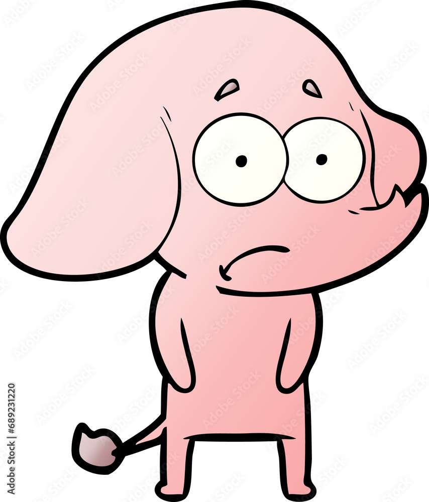 cartoon unsure elephant cartoon unsure elephant