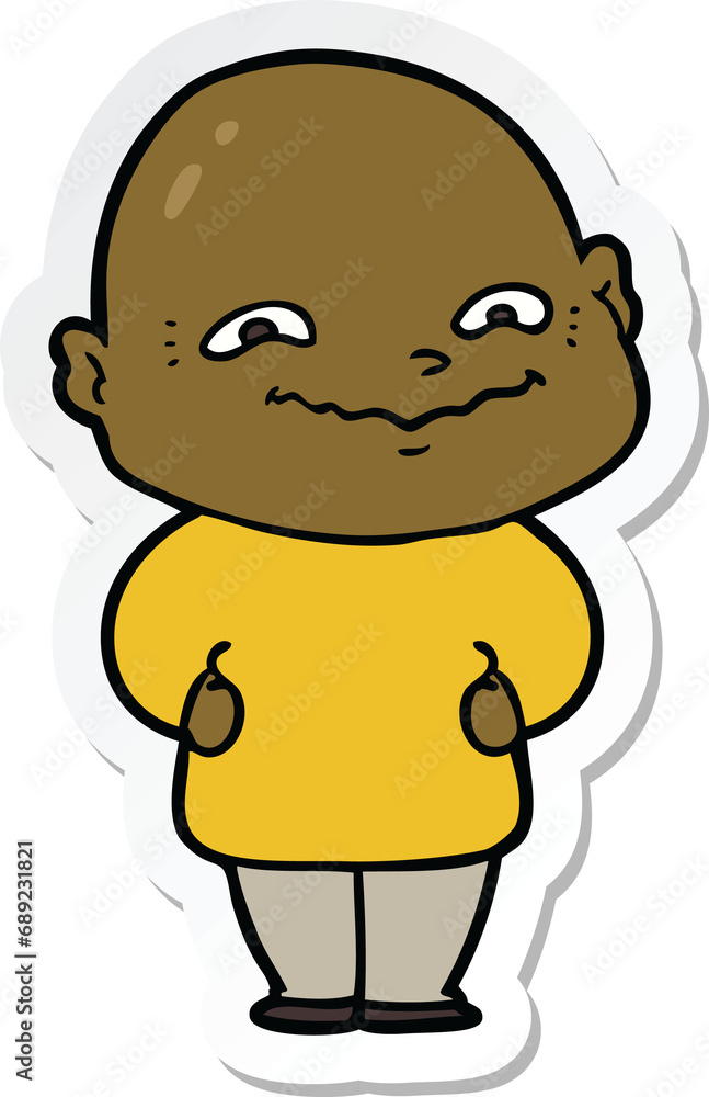 Obraz premium sticker of a cartoon creepy guy