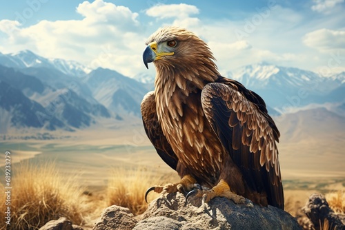 Portrait of a golden eagle.