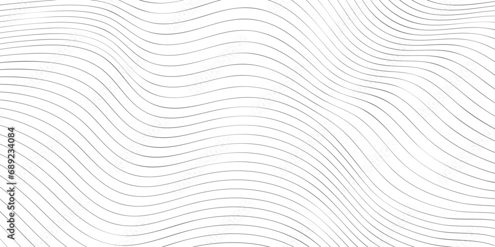 Wavy thin lines pattern. Simple abstract optical illusion background