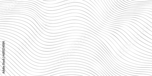 Wavy thin lines pattern. Simple abstract optical illusion background