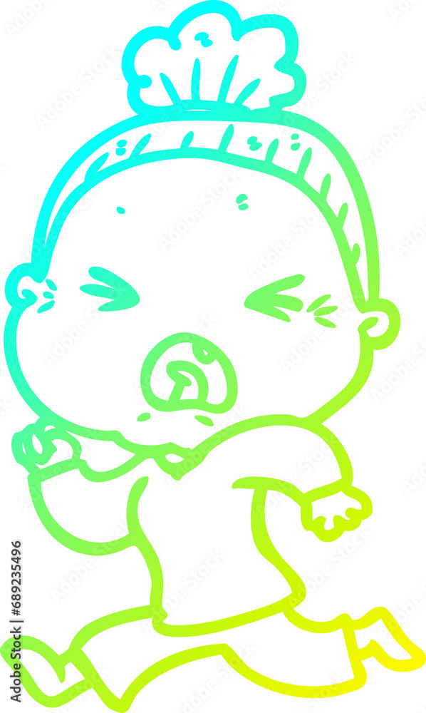 cold gradient line drawing of a cartoon angry old woman cold gradient line drawing of a cartoon angry old woman