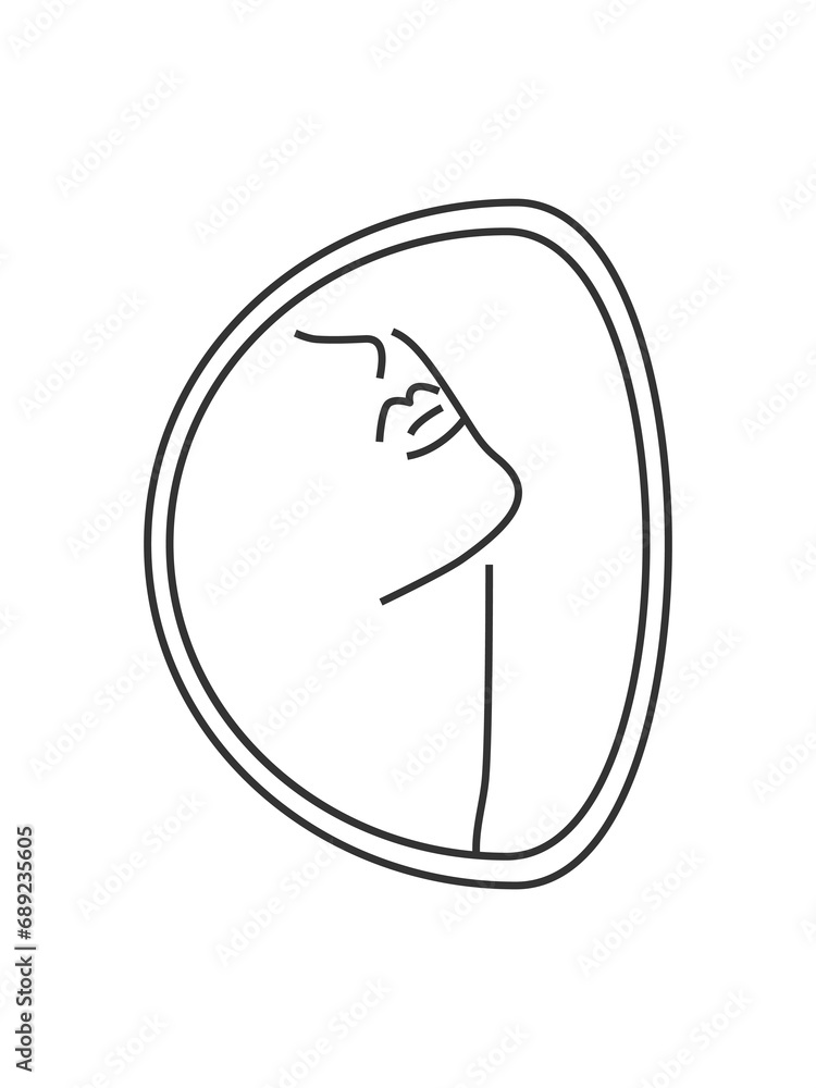 Outline portrait of woman in contemporary minimalist style. Female beauty design concept. Outline portrait of woman in contemporary minimalist style. Female beauty design concept.