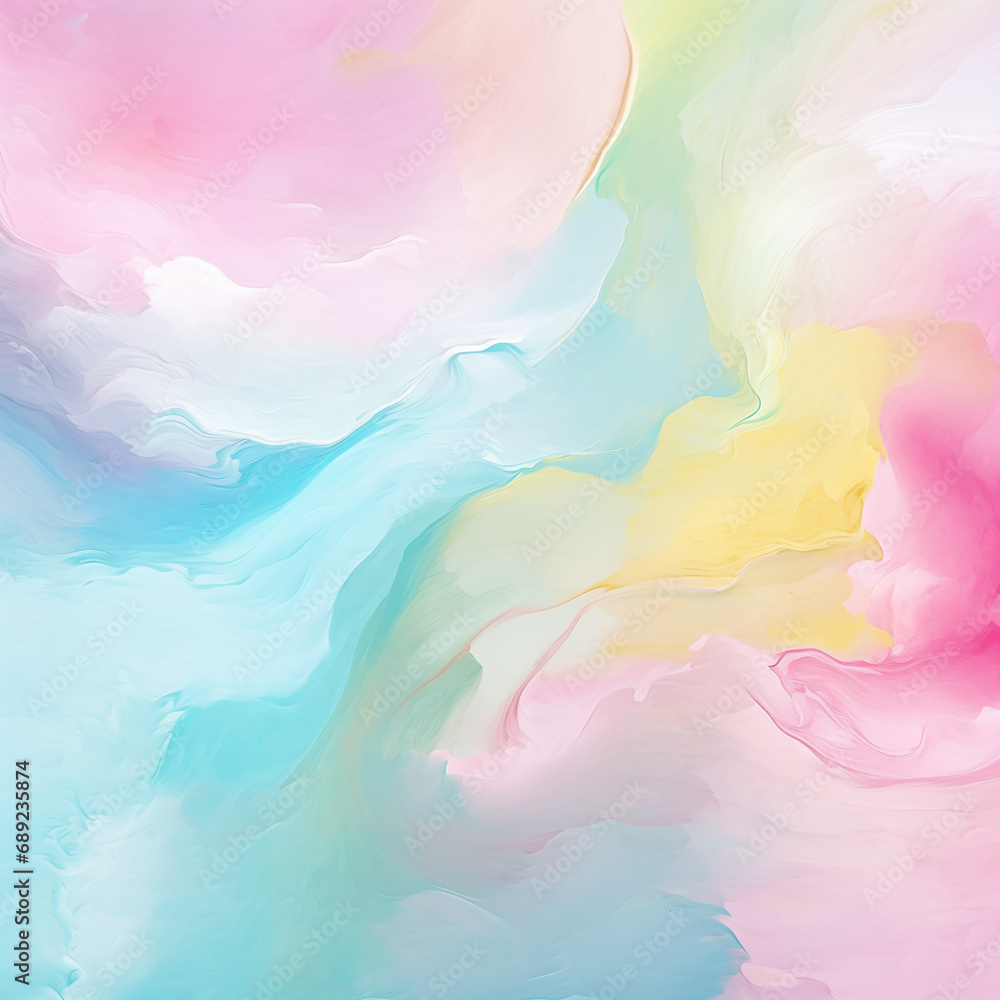  A delicate watercolor texture with a swirl of cotton candy pink and sky blue, creating a dreamy and ethereal backdrop
