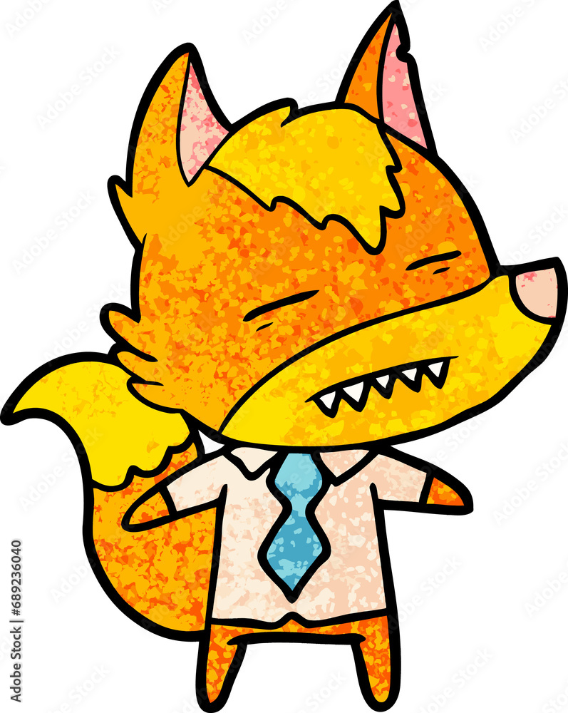 office worker fox cartoon character office worker fox cartoon character