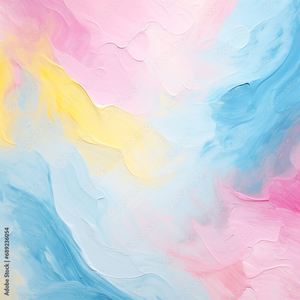  A delicate watercolor texture with a swirl of cotton candy pink and sky blue, creating a dreamy and ethereal backdrop