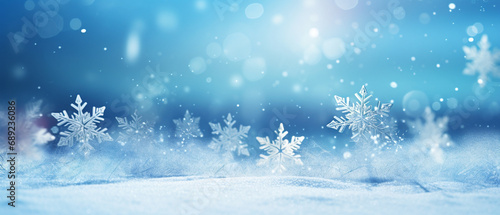 snowflakes on snow christmas and winter background © Cash Cow Concepts
