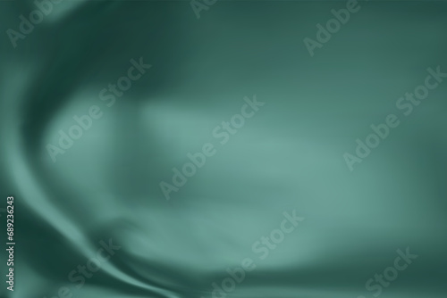 Close-up texture of dark green silk. Hunter green fabric smooth texture surface background. Smooth elegant green silk. Texture, background, pattern, template. 3D vector illustration.