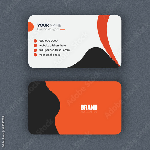 Professional Business card Design Mockup and Modern design template for your brand