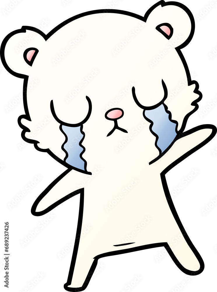 crying polar bear cartoon crying polar bear cartoon