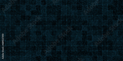 Geometric grid on a white paper texture blueprint illustration	 photo
