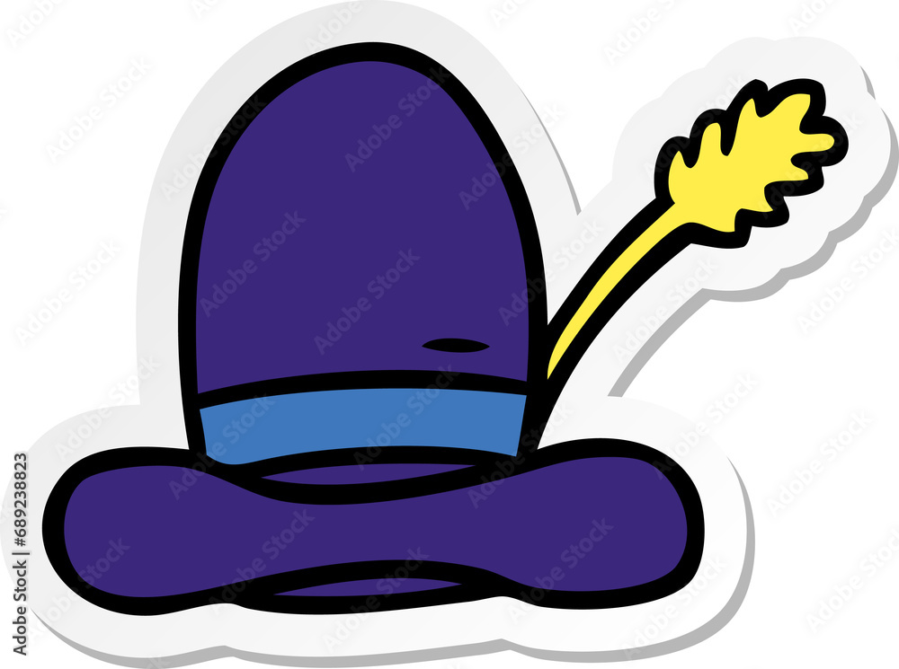 hand drawn sticker cartoon doodle of a farmers hat hand drawn sticker cartoon doodle of a farmers hat
