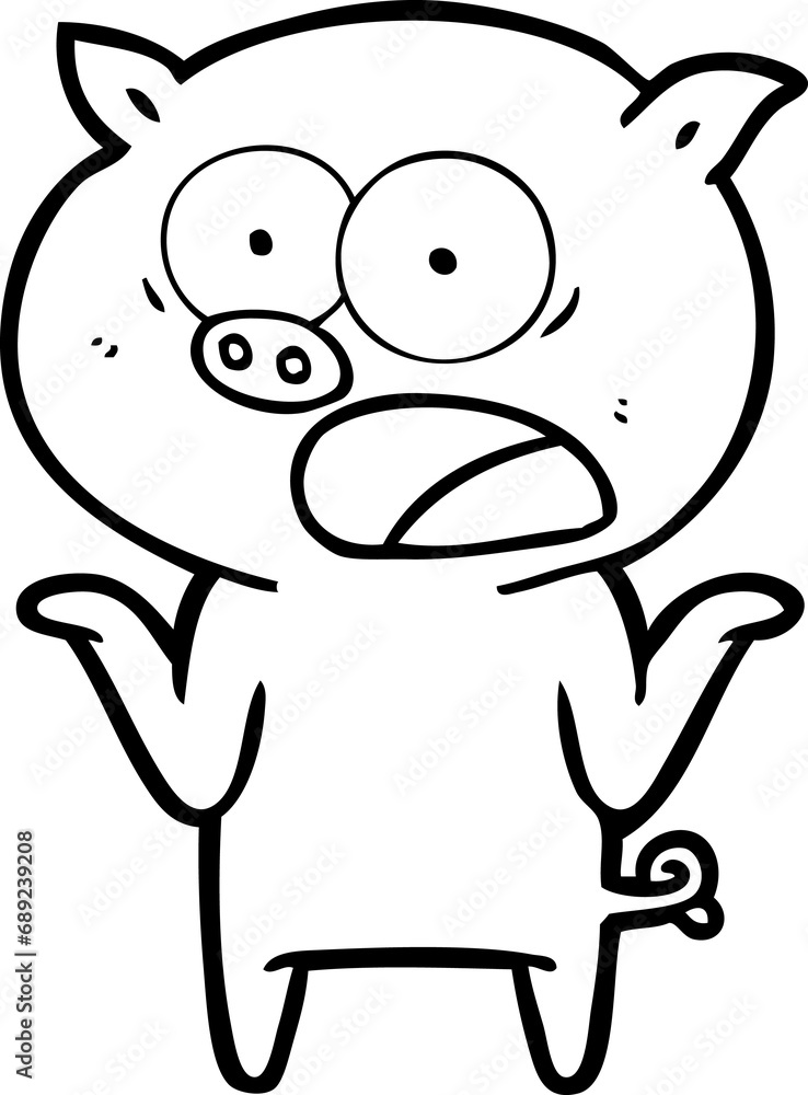 cartoon pig shouting cartoon pig shouting