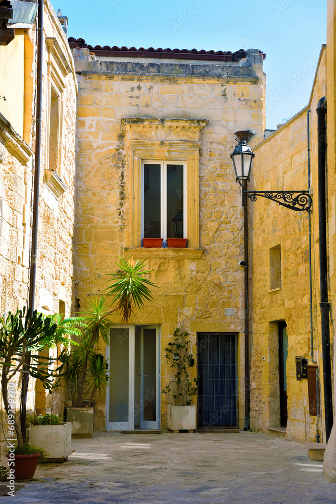 Fototapeta premium glimpses of the historic center in baroque style Lecce Italy