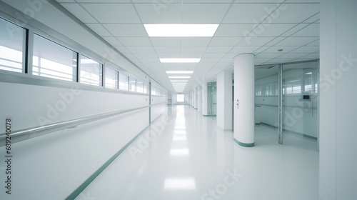 Empty hallway in the hospital