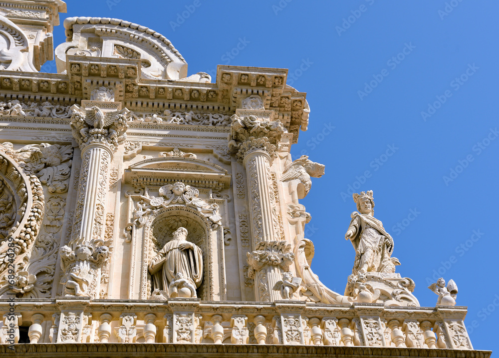 Basilica of Santa Croce year of construction 1549 in Baroque style Lecce Italy