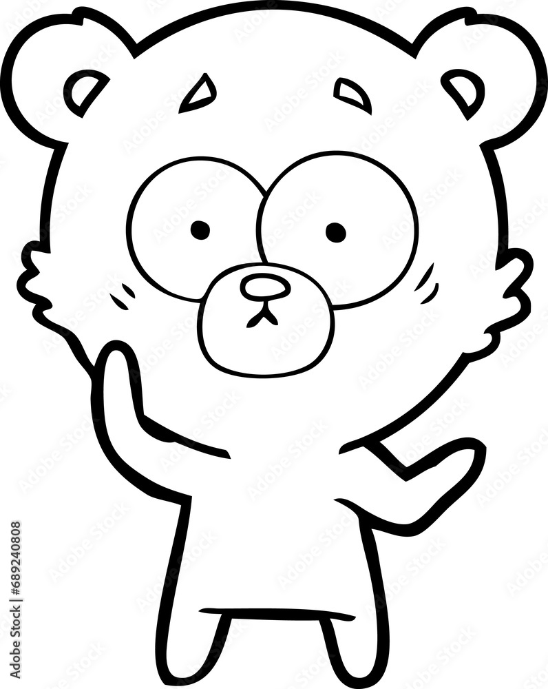 Obraz premium surprised bear cartoon