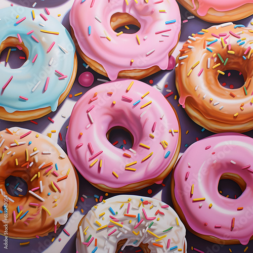 colorful donuts on a plate