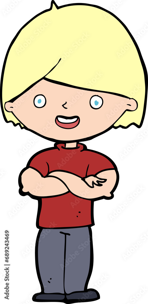 cartoon man with crossed arms cartoon man with crossed arms