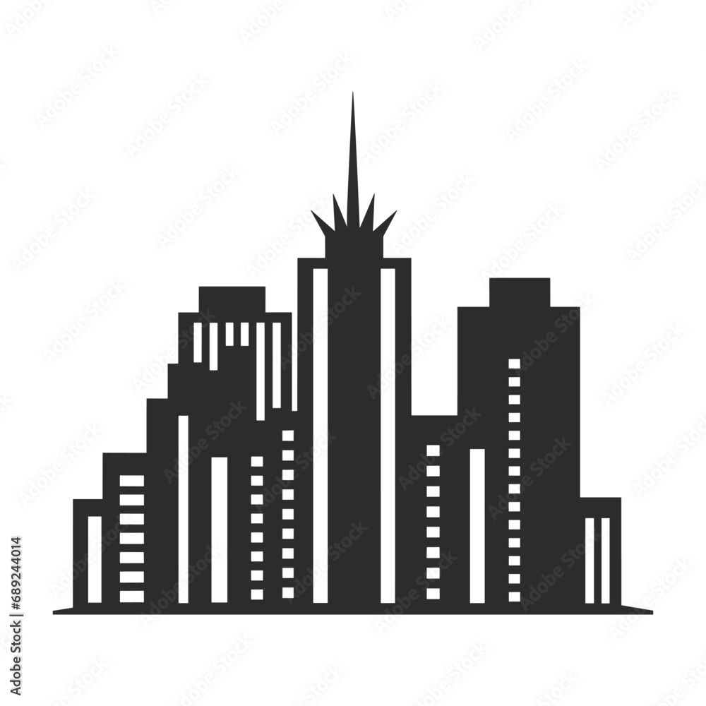 A City Building logo vector isolated on a white background