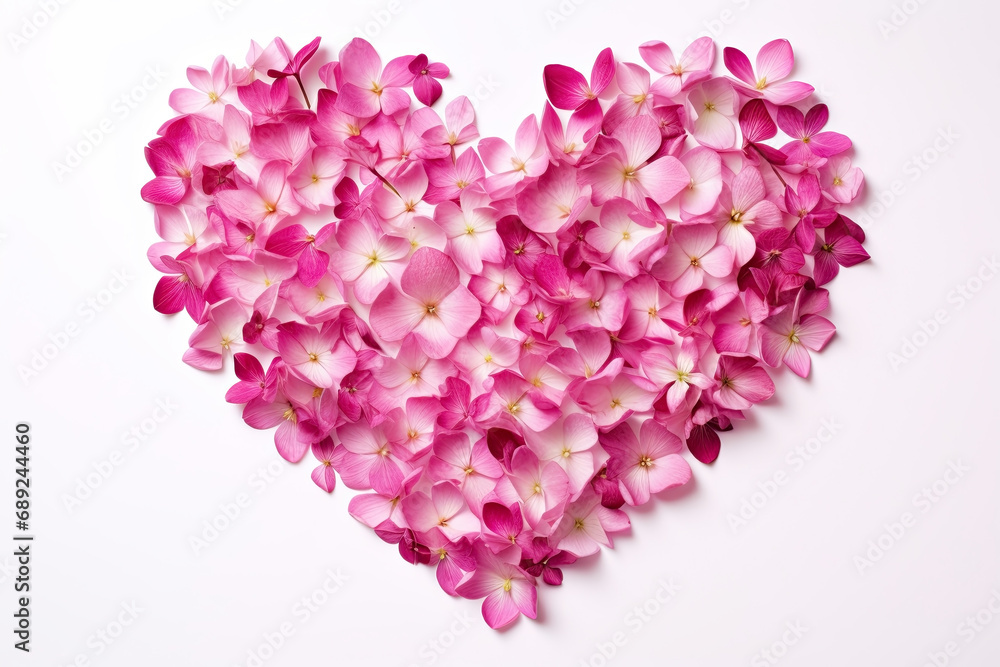 A simple heart shape surrounded by delicate flower petals, symbolizing love and romance. A simple heart shape surrounded by delicate flower petals, symbolizing love and romance.