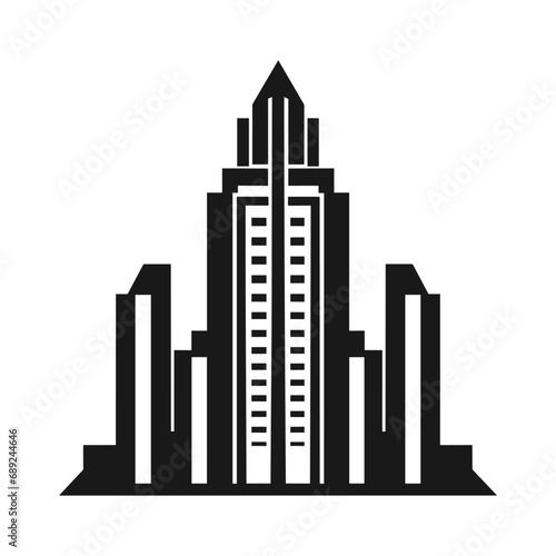 A City Building logo vector isolated on a white background