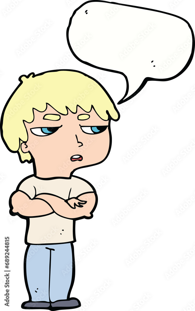cartoon annoyed boy with speech bubble cartoon annoyed boy with speech bubble