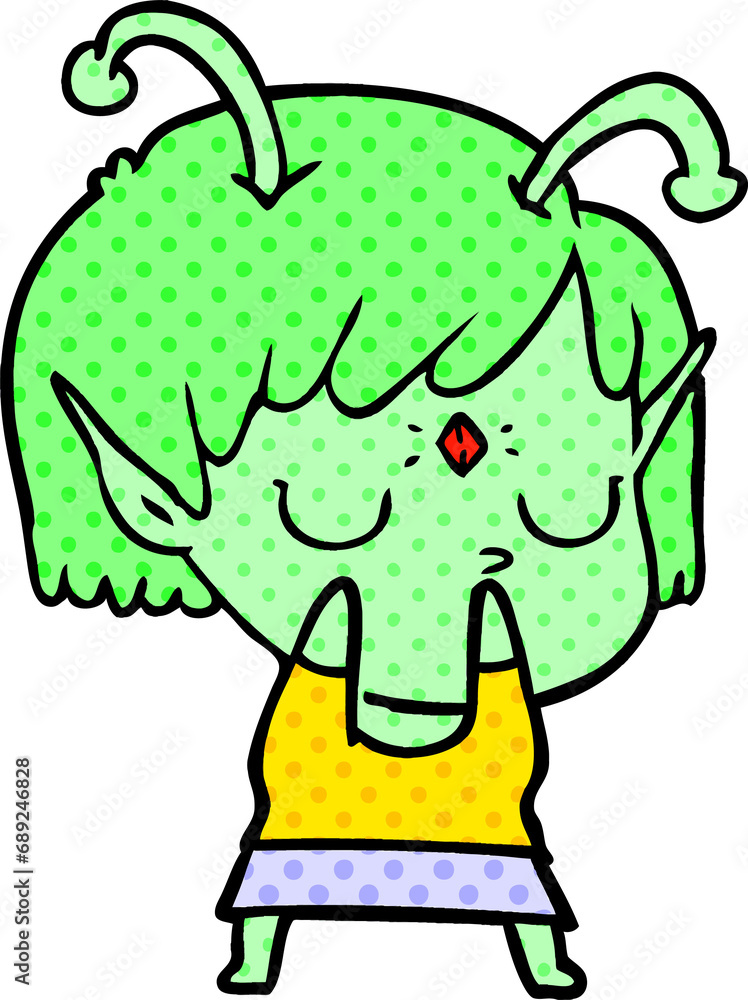 cartoon alien girl cartoon alien girl