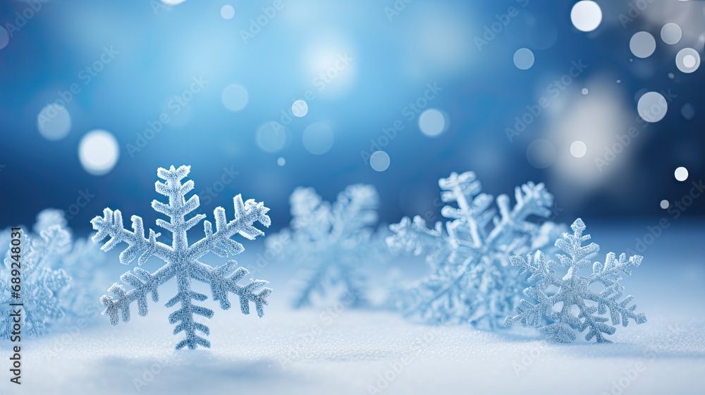3d background template with snowflakes on blue 3d background template with snowflakes on blue
